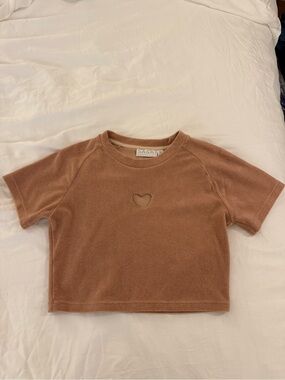 Saski Collection Heart Terry Baby Tee
